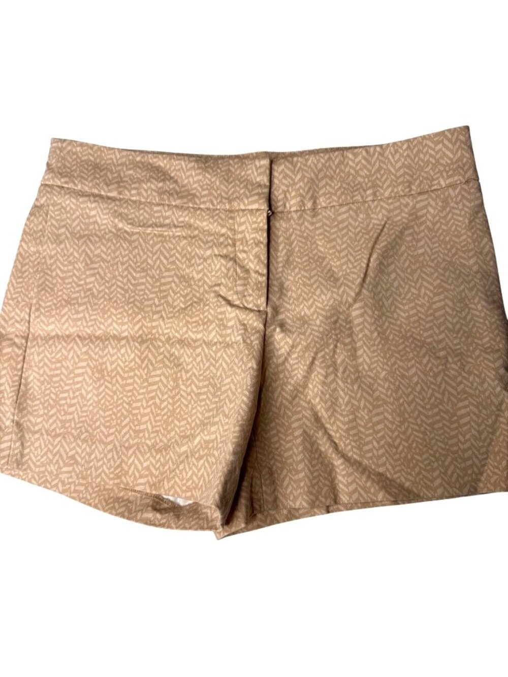 Kenar Womens Blush Patterned Cotton/Spandex Blend W/Button Closure Shorts Size 8